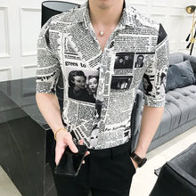 Load image into Gallery viewer, Newspaper Printed Shirt