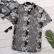 Load image into Gallery viewer, floral pattern lace shirt