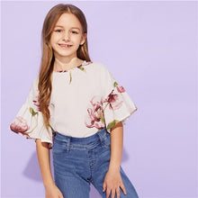 Load image into Gallery viewer, Flower Printed Kids Shirt