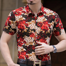 Load image into Gallery viewer, Slim Fit Rose Printed Shirt