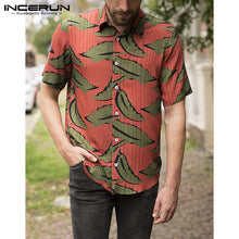 Load image into Gallery viewer, blue leaf patterned Shirt