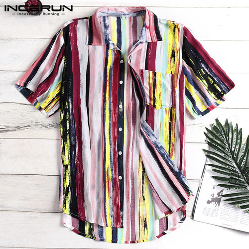 striped collar early shirts