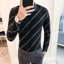 Load image into Gallery viewer, Diagonal Striped High Quality Shirt